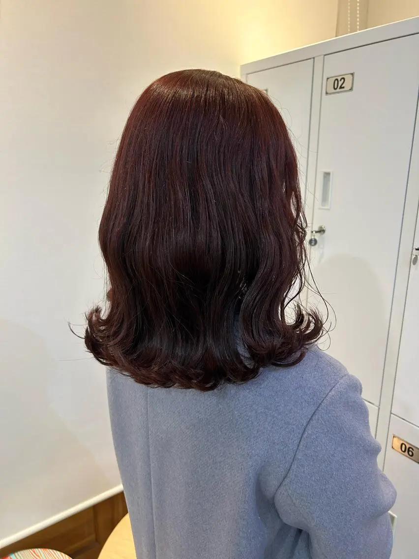 セミロング カラー カット ヘアカラー トリートメント なかむら ゆきのヘアスタイル