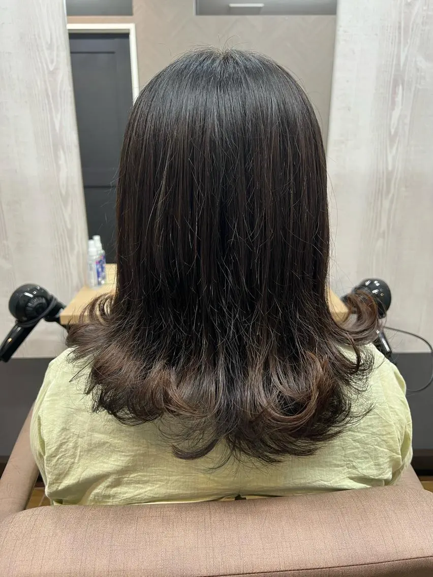セミロング カット ヘアカラー TELA HAIR 幕張本郷店 千尋のヘアスタイル