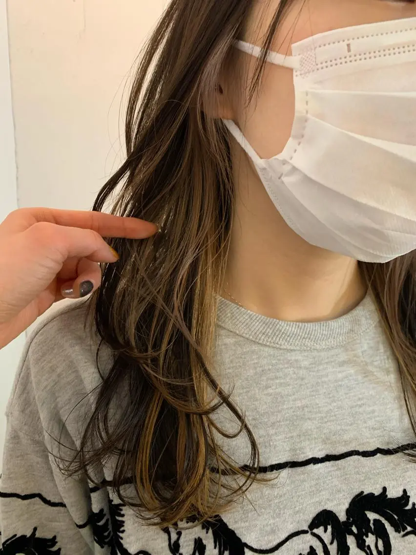 セミロング 暖色・前髪カット 🎗️佐藤ゆみこのヘアスタイル