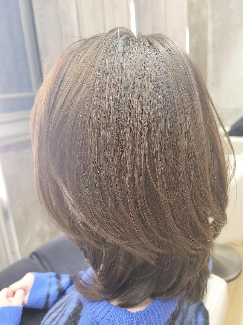 ミディアム カラー カット ヘアカラー 💐Romio綱島 大墨💐のヘアスタイル