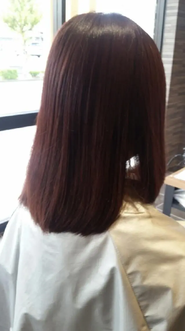 カラー レッドカラー 北野 親善のヘアスタイル