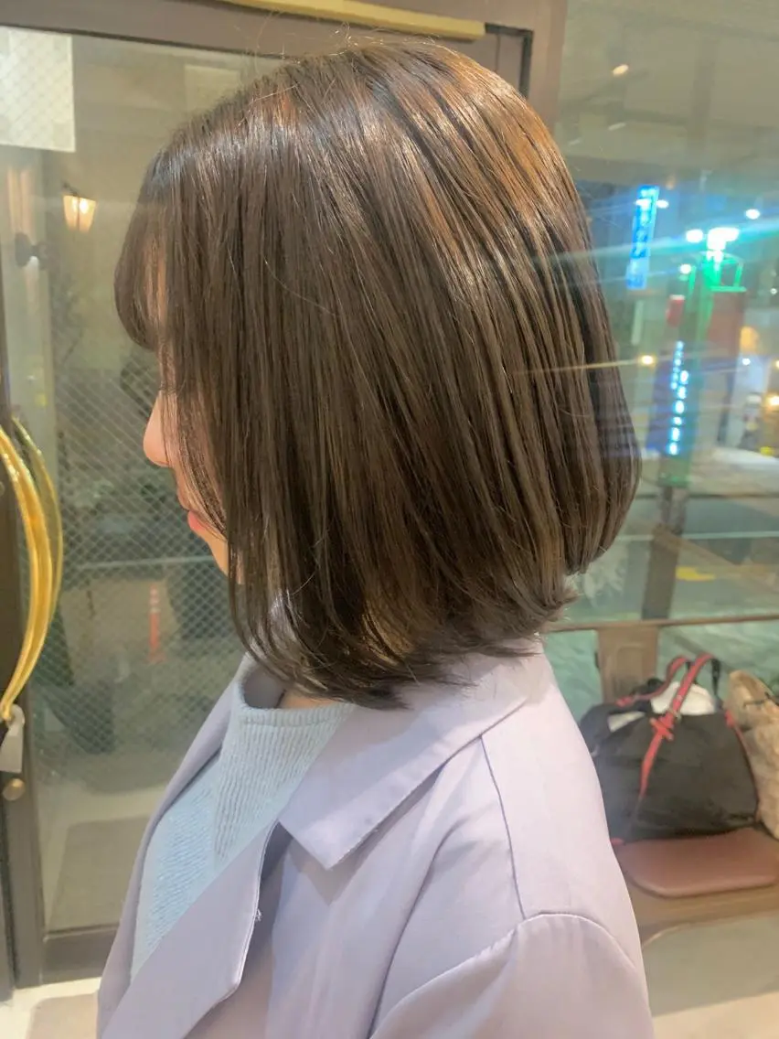 ミディアム カラー ヘアアレンジ 縮毛矯正 トリートメント nishi fuyumiのその他イメージ
