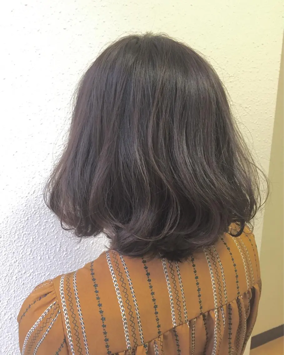 ミディアム カラー パーマ クボキ サヤのヘアスタイル