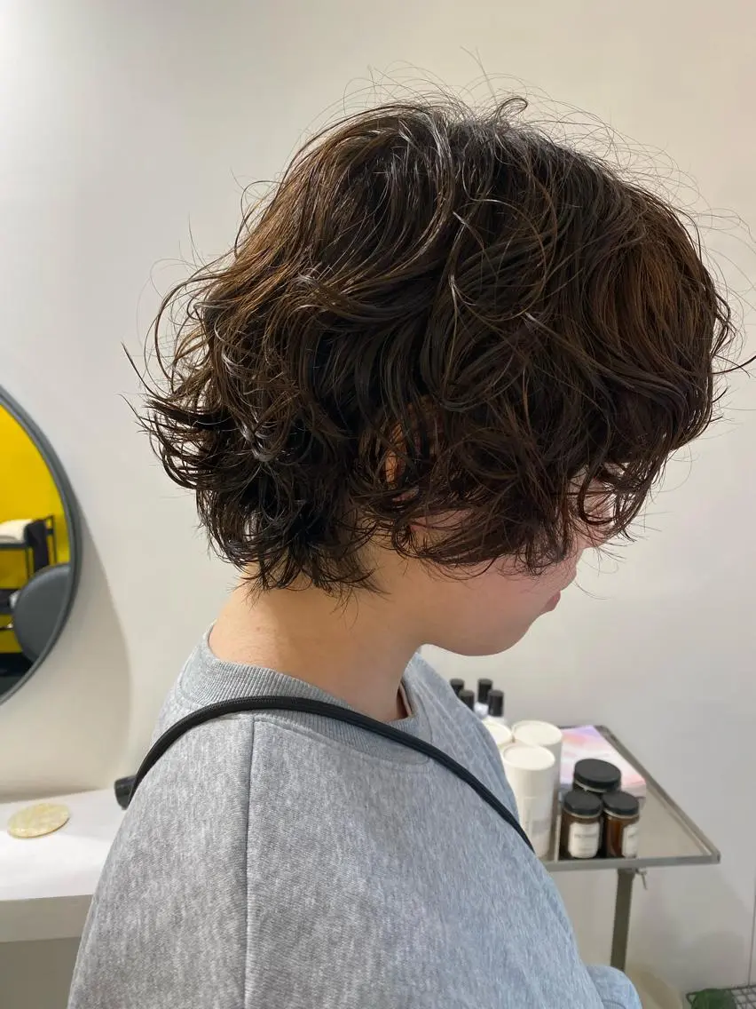 ショート パーマ カット パーマ トリートメント natsune /レイヤーカットのヘアスタイル