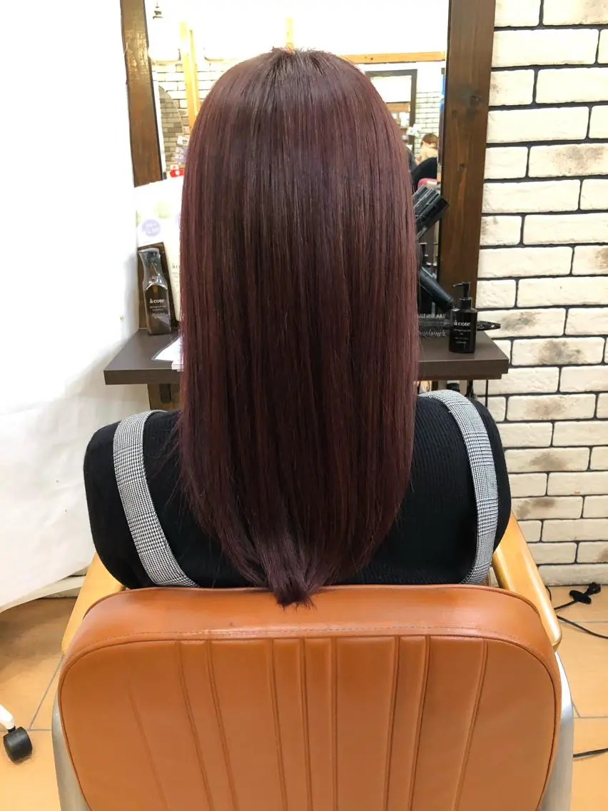 セミロング カラー ヘアアレンジ マツエク・マツパ 暖色ボブ 🍊rikakoのヘアスタイル