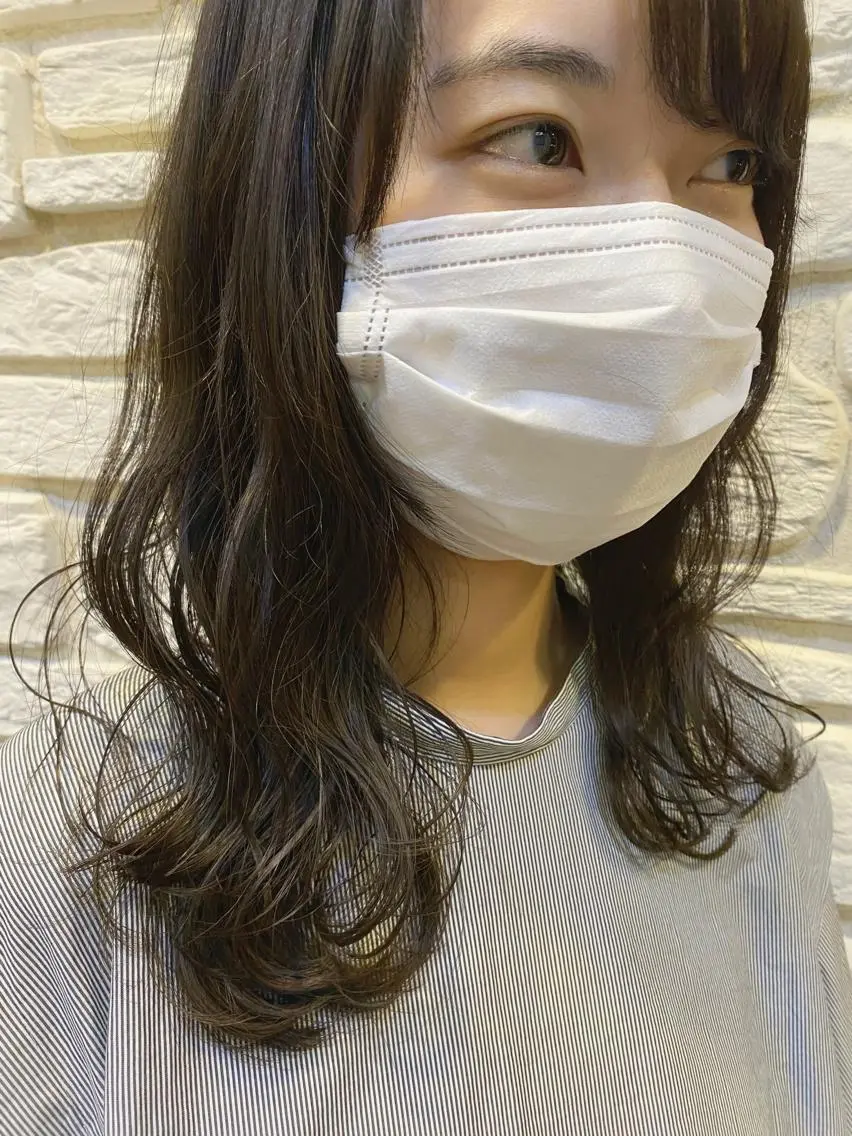 セミロング カラー ヘアアレンジ 溝口 ひなこのマツエク・マツパデザイン