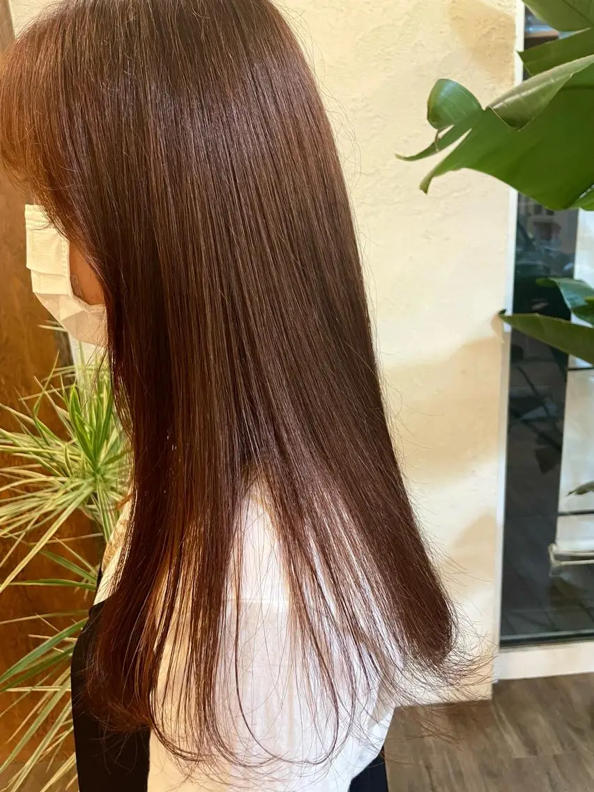 ロング 縮毛矯正 トリートメント しもかわ かほのヘアスタイル