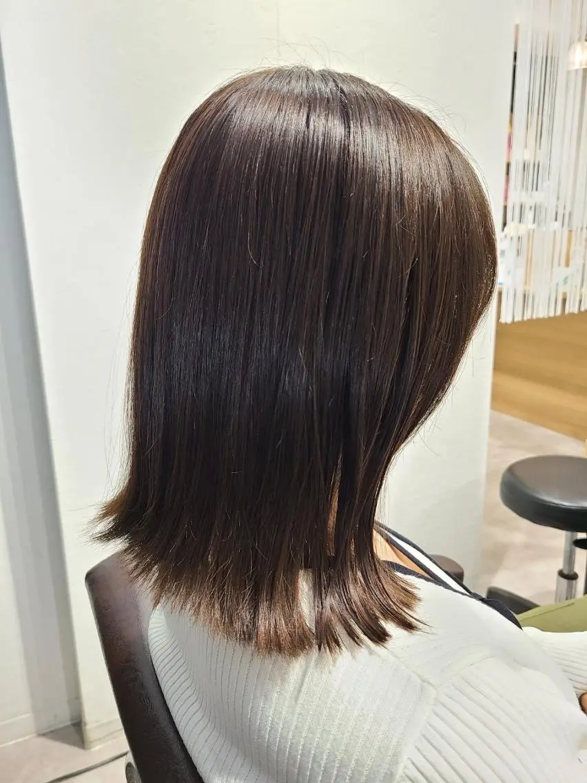 ミディアム 縮毛矯正/ブリーチ Shoのヘアスタイル