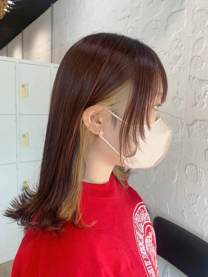 ロング ヘアカラー トリートメント カトウ ユウカのヘアスタイル