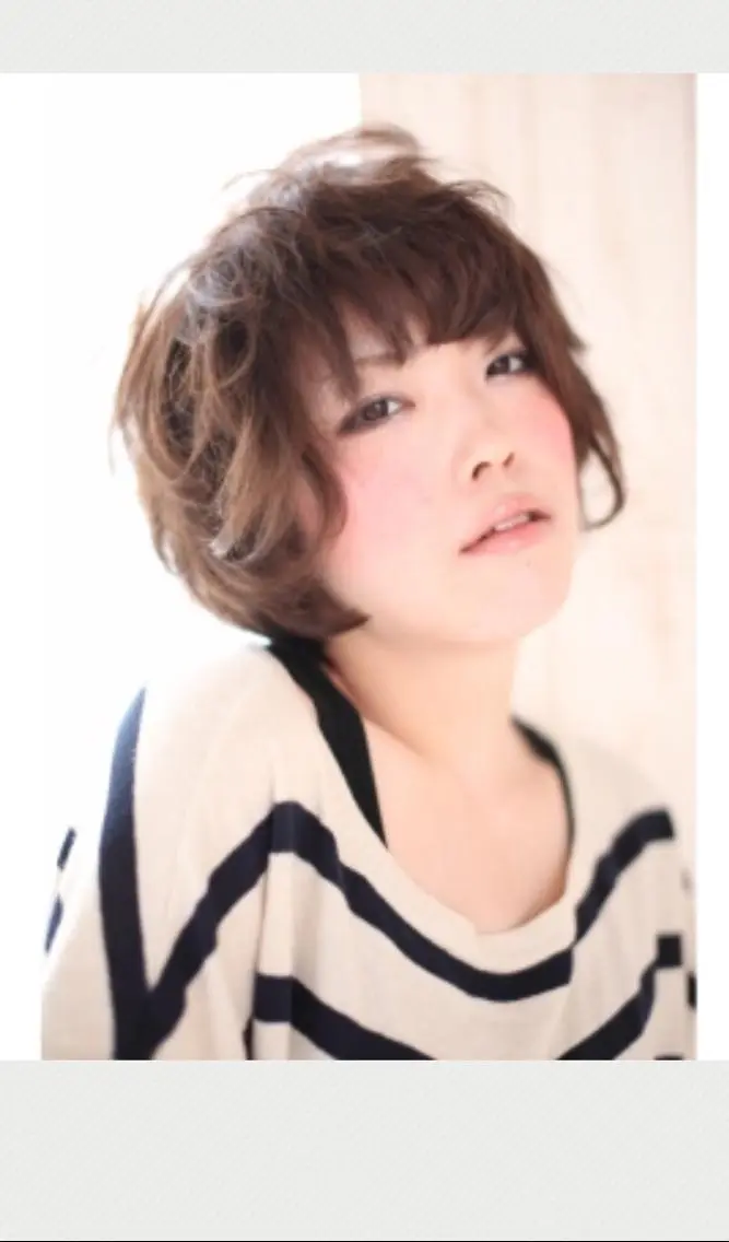 ショート ミディアム カラー パーマ ミディアムパーマ ショートヘア MODEK's阿倍野 伊藤サダキのヘアスタイル