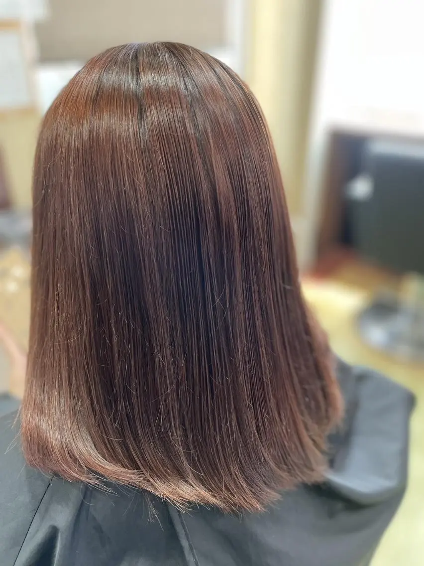 ミディアム パピヨンロゼ 酸性/髪質改善のヘアスタイル
