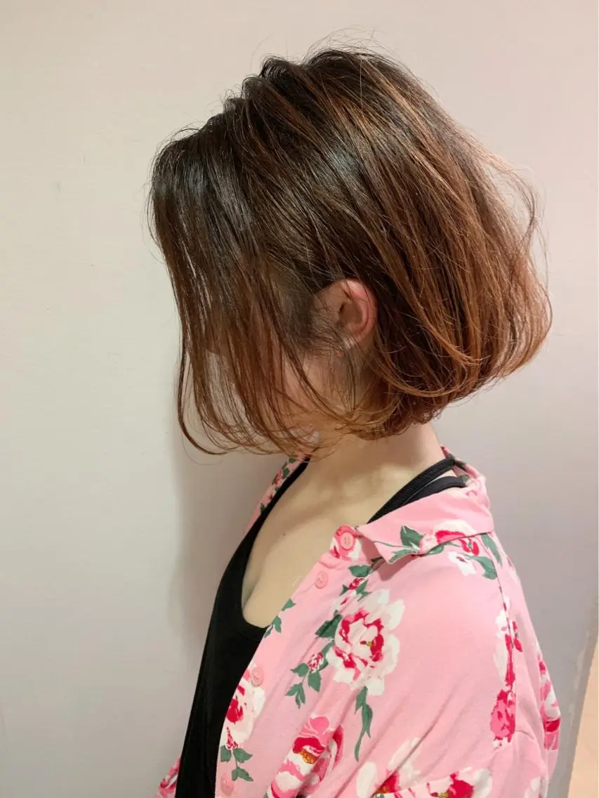 ショート カット トリートメント ケアカラー×髪質改善 🌙OKUBO🌙のヘアスタイル