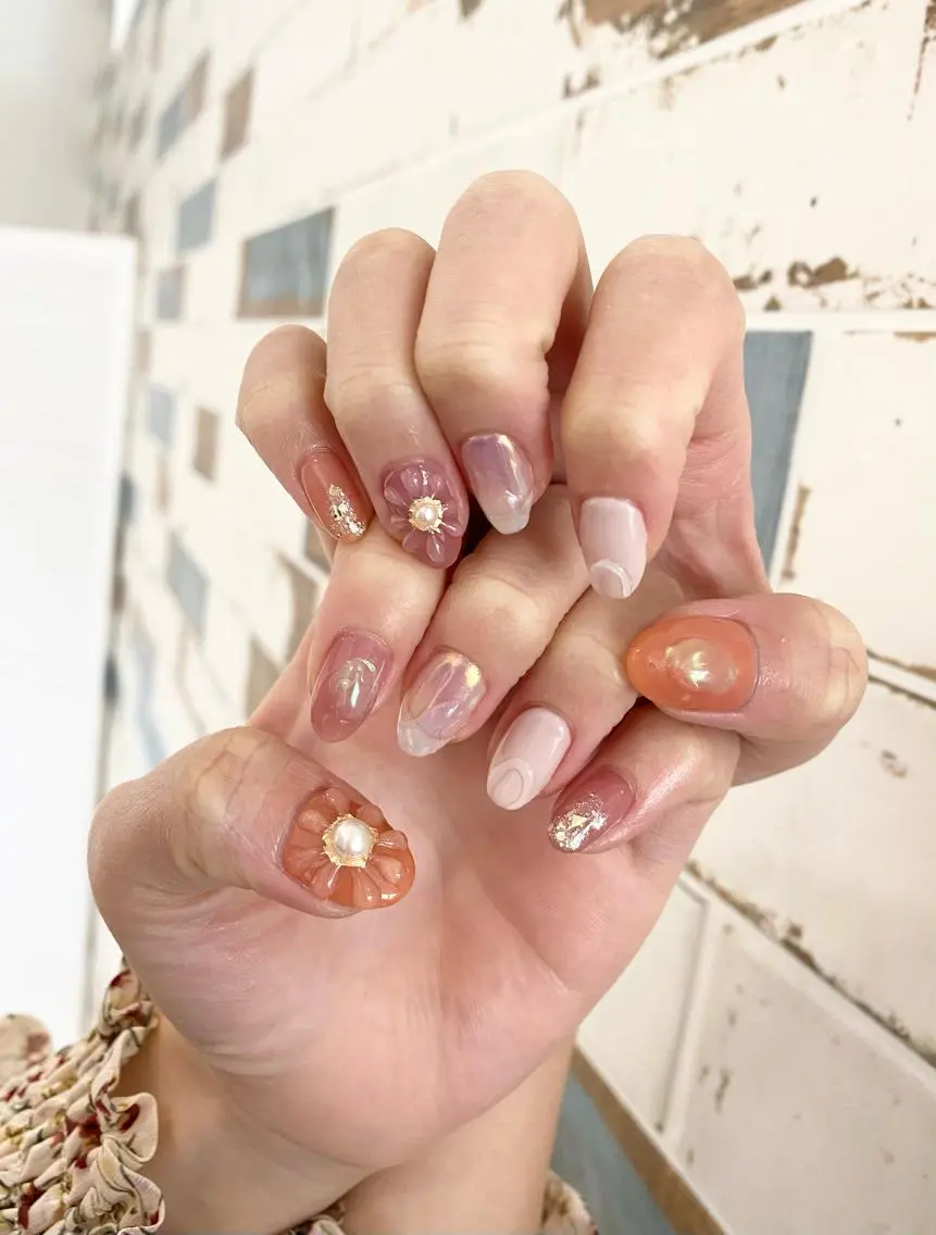 ネイル ニュアンスネイル ぷっくりネイル ハンドネイル フジタ エリカのネイルデザイン