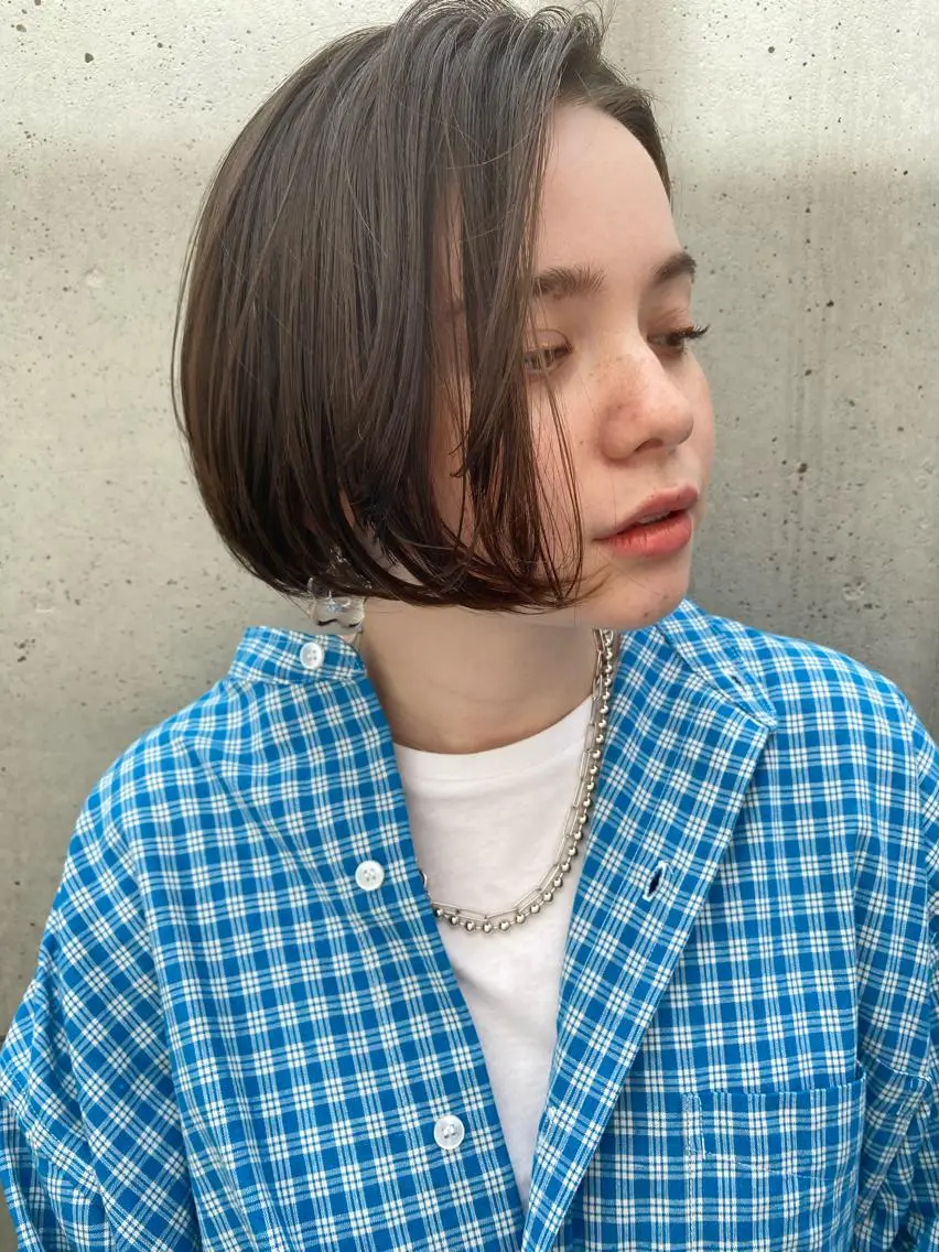 ショート ボブ カット トリートメント ✨透明感カラー✨ 🦖佐々木未来🦕のヘアスタイル