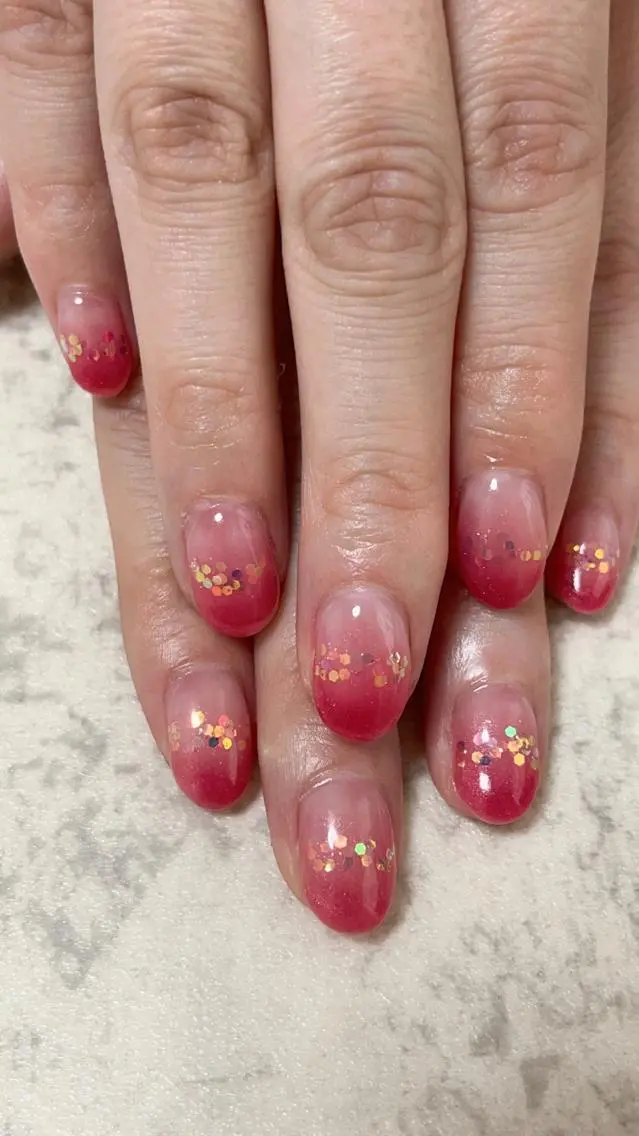 ネイル グラデーション ラメ(グリッター) Will nail salonのネイルデザイン