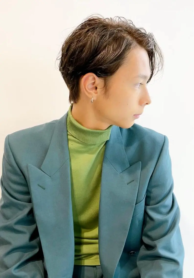 ショート パーマ メンズ カット ヘアカラー パーマ 縮毛矯正 トリートメント メンズパーマ タカキリョウのヘアスタイル