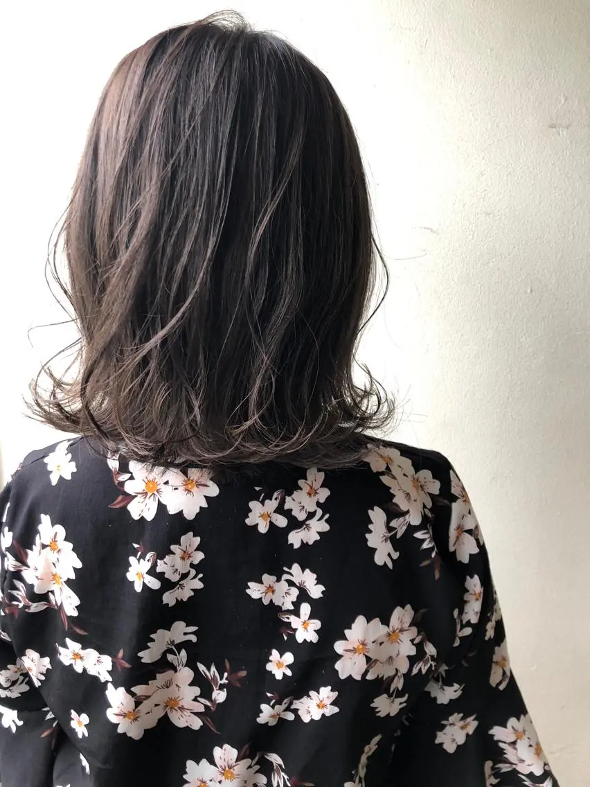 ミディアム カット 縮毛矯正 🌻韓国風ヘア🌻 ✨🌷ナナコ🌷のヘアスタイル