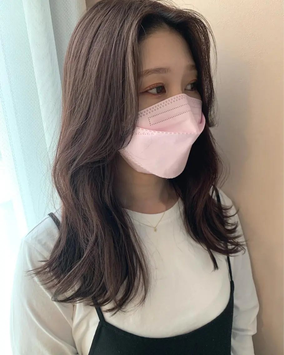 ロング カラー ブリーチ ブラウンカラー カット ヘアカラー トリートメント hubhair レイヤー/透明感のヘアスタイル