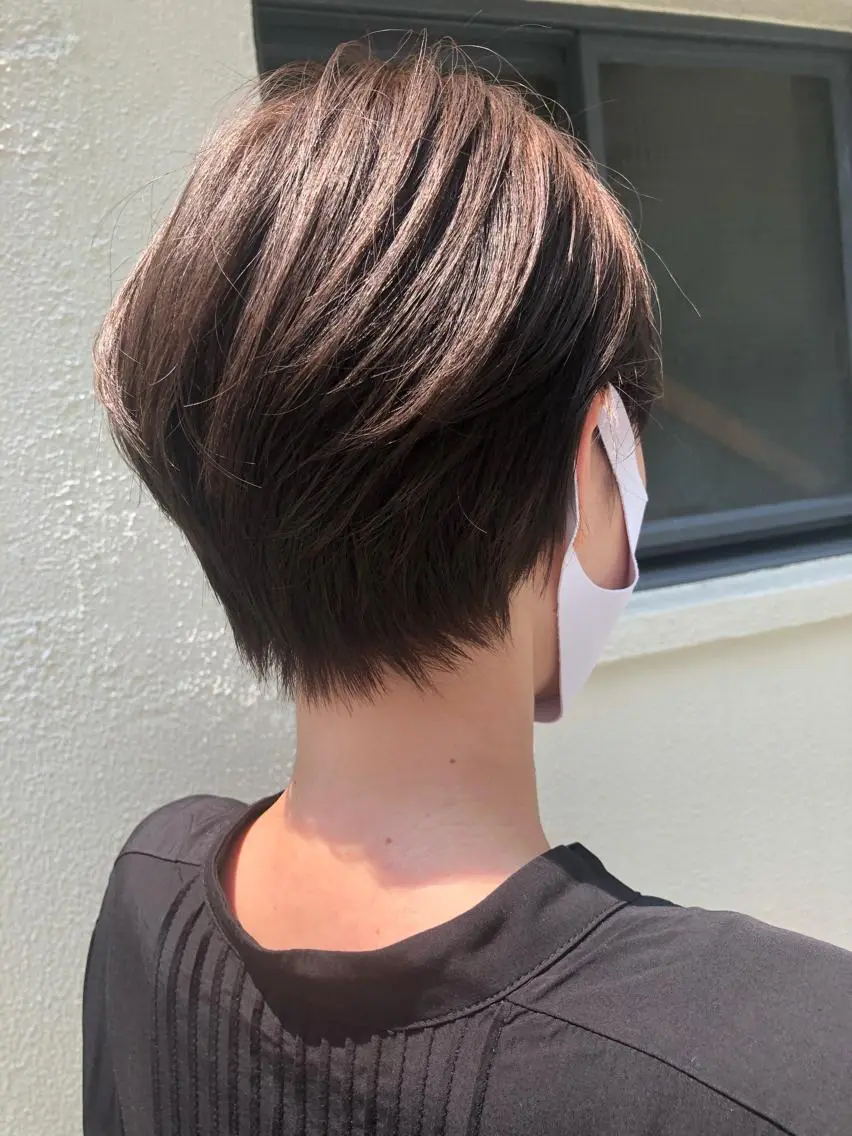 ショート カット ヘアカラー トリートメント 岡本 一平のヘアスタイル