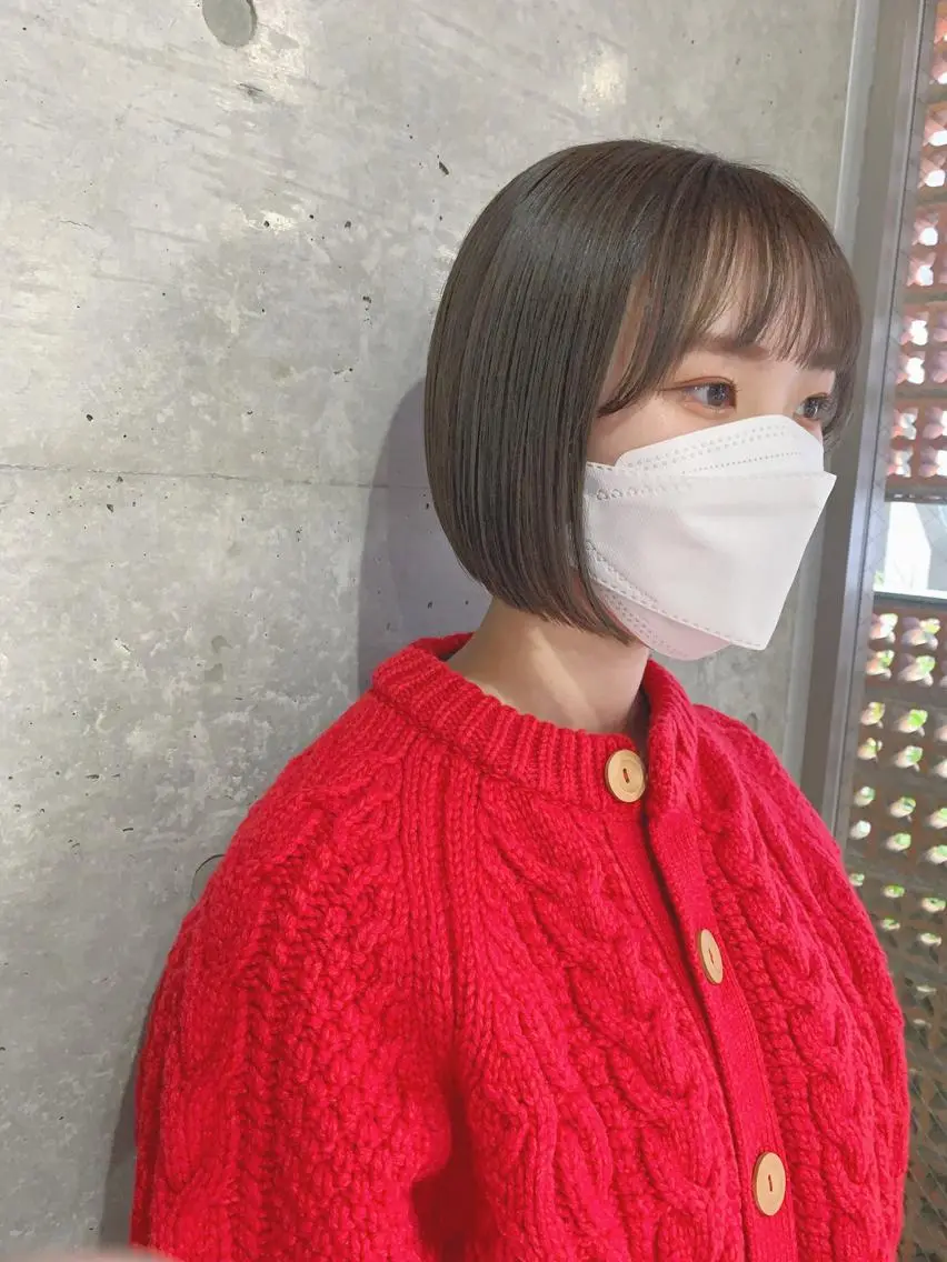 ショート カラー カット ヘアカラー トリートメント ボブパーマコテ巻き風 パーマNo1深江秀平のヘアスタイル