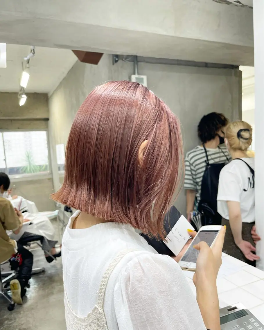 ミディアム カラー ハッシュカット/ハイ トーン/HIROKIのヘアスタイル