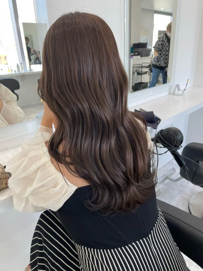 セミロング カラー ヘアアレンジ ブラウンカラー トリートメント ヘッドスパ 髪質改善/美髪矯正 艶髪/Takutoのヘアスタイル