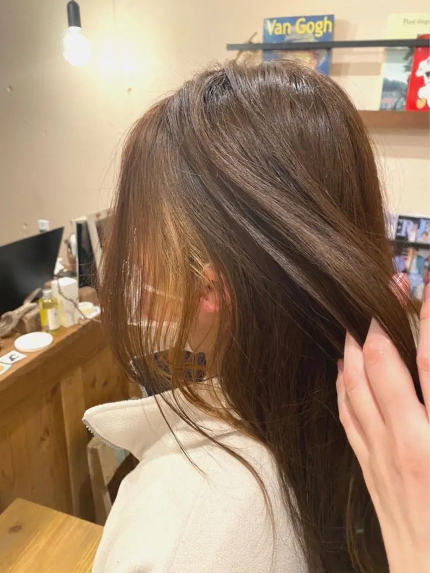 ロング カラー インナーカラー 田中 恭子のヘアスタイル