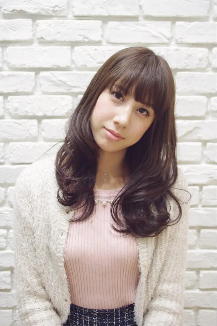 セミロング ロング カラー ベージュカラー 松田 光雄のヘアスタイル