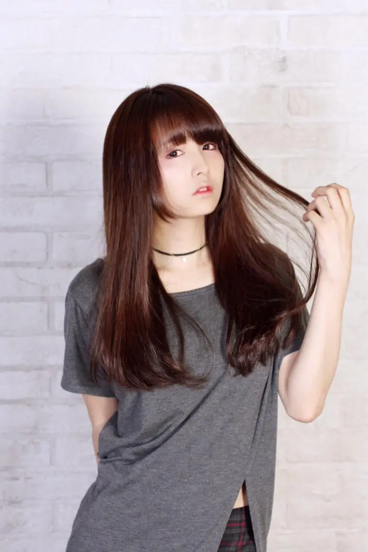 ロング カラー ベージュカラー 奥田 真二のヘアスタイル