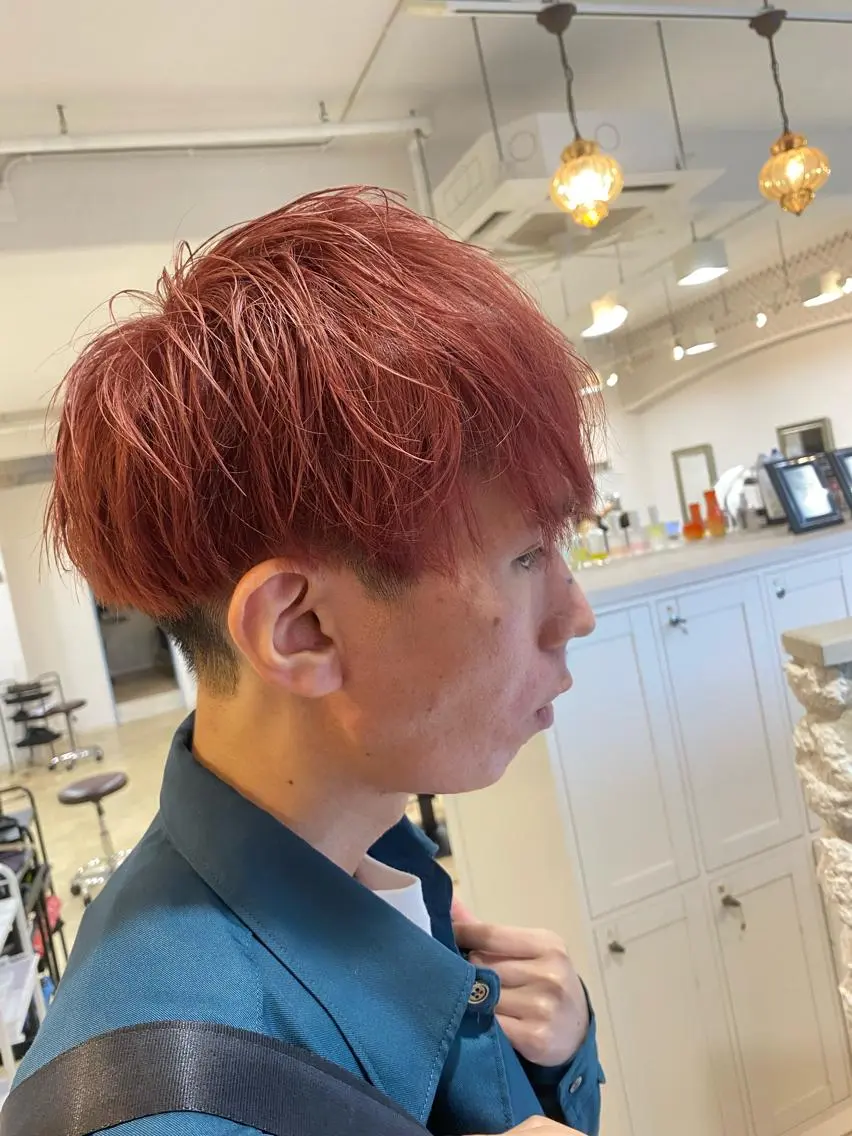 ショート カラー メンズ ヘアカラー トリートメント 饒平名 知也のヘアスタイル