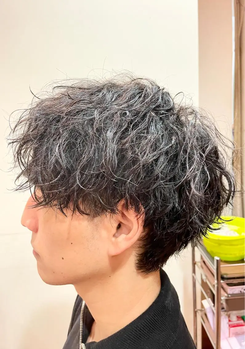 ショート パーマ メンズ マッシュ メンズパーマ カット パーマ トリートメント 🌙19時以降通える メンズ専門 コーダイのヘアスタイル