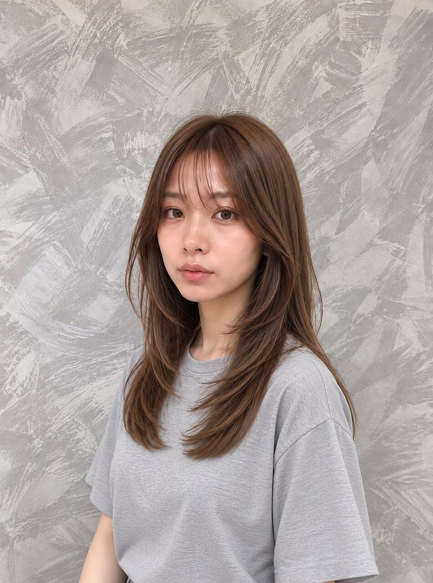 ロング カラー 切りっぱなしボブ ブリーチ ケアブリーチ デザインカラー ダブルカラー トップスタイリスト ✨KIRIKA中野✨のヘアスタイル