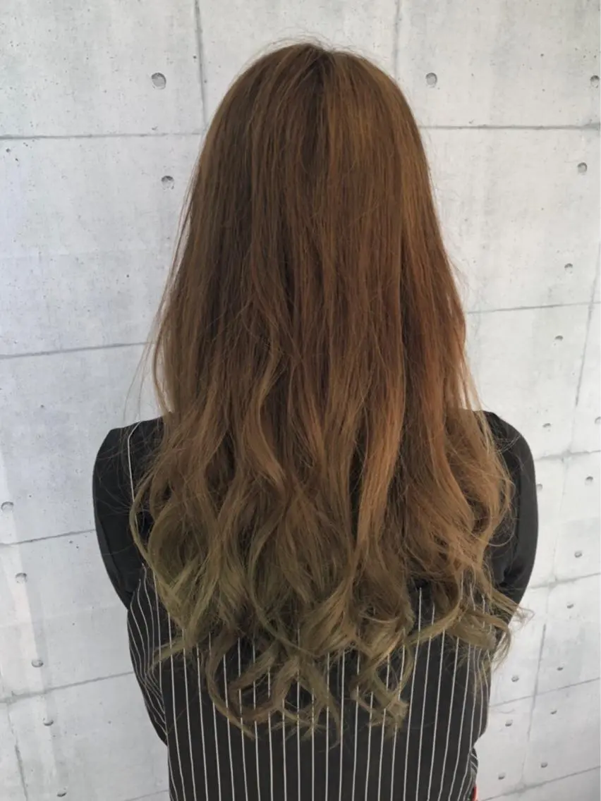 ロング カラー ブリーチ 外国人風カラー 金沢 広美のヘアスタイル
