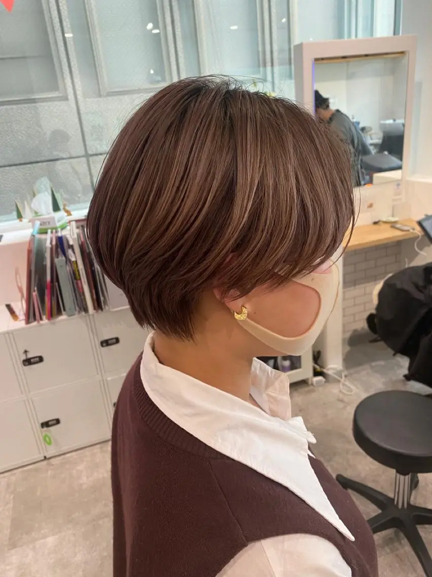 ショート カラー ショートヘア ヘアカラー JILBLAN京都 ショート/ハイライトのヘアスタイル
