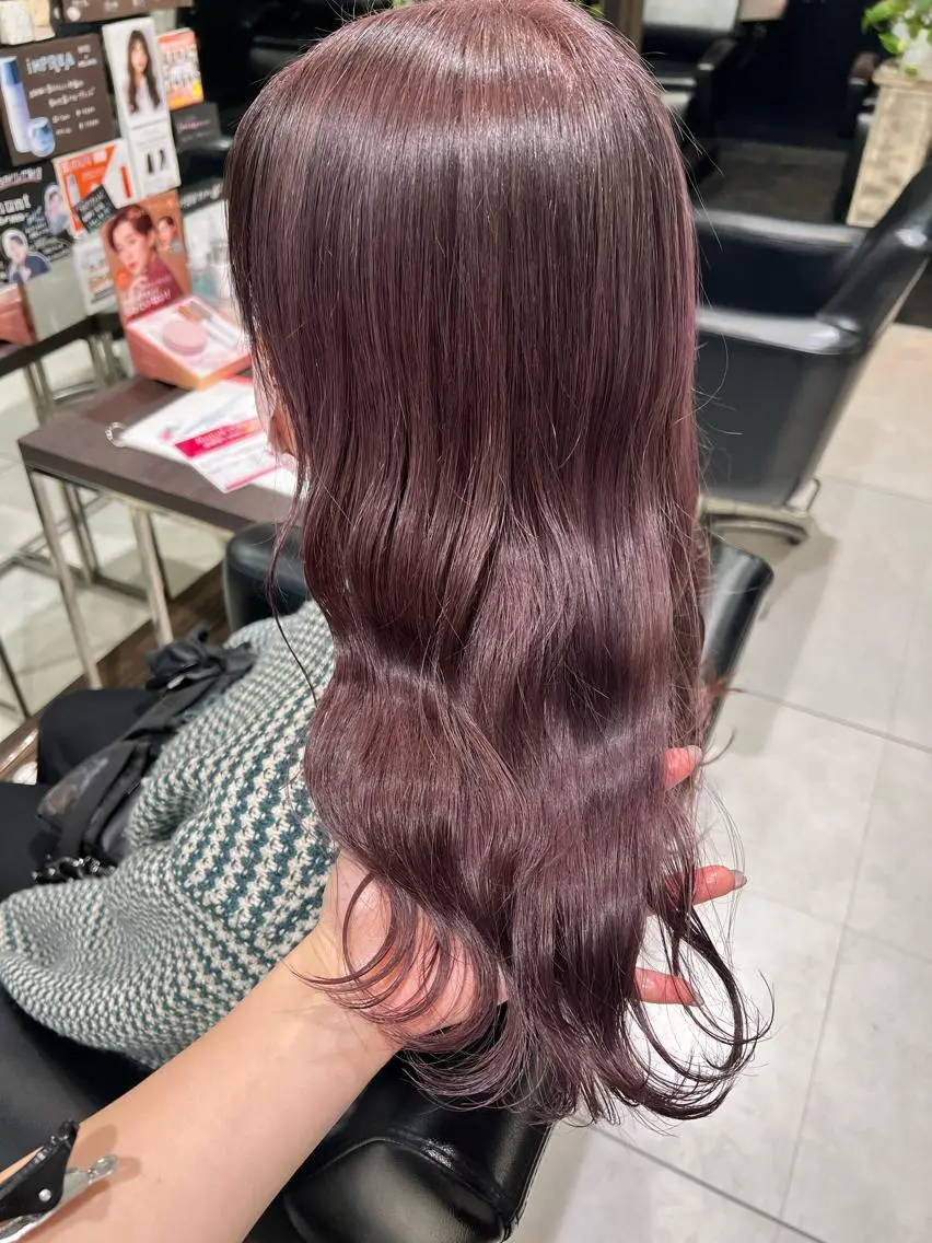 ロング カット ヘアカラー トリートメント 透明感カラー 板橋 島村美咲のヘアスタイル