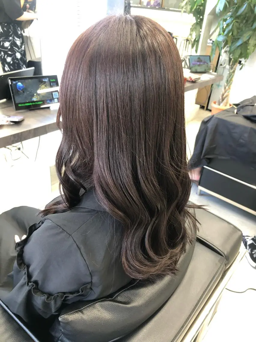 セミロング カット ヘアカラー 🌼渋谷韓国レイヤー 桑尾幸奈🌼のヘアスタイル