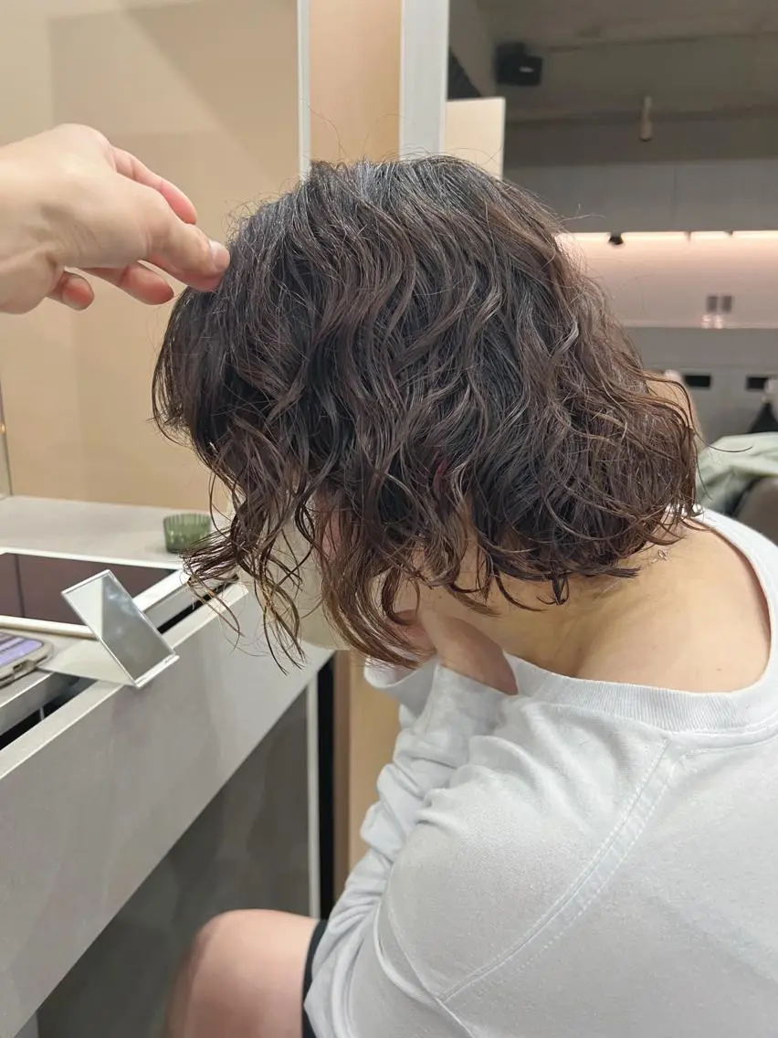 パーマ カット パーマ トリートメント ボブパーマコテ巻き風 パーマNo1深江秀平のヘアスタイル