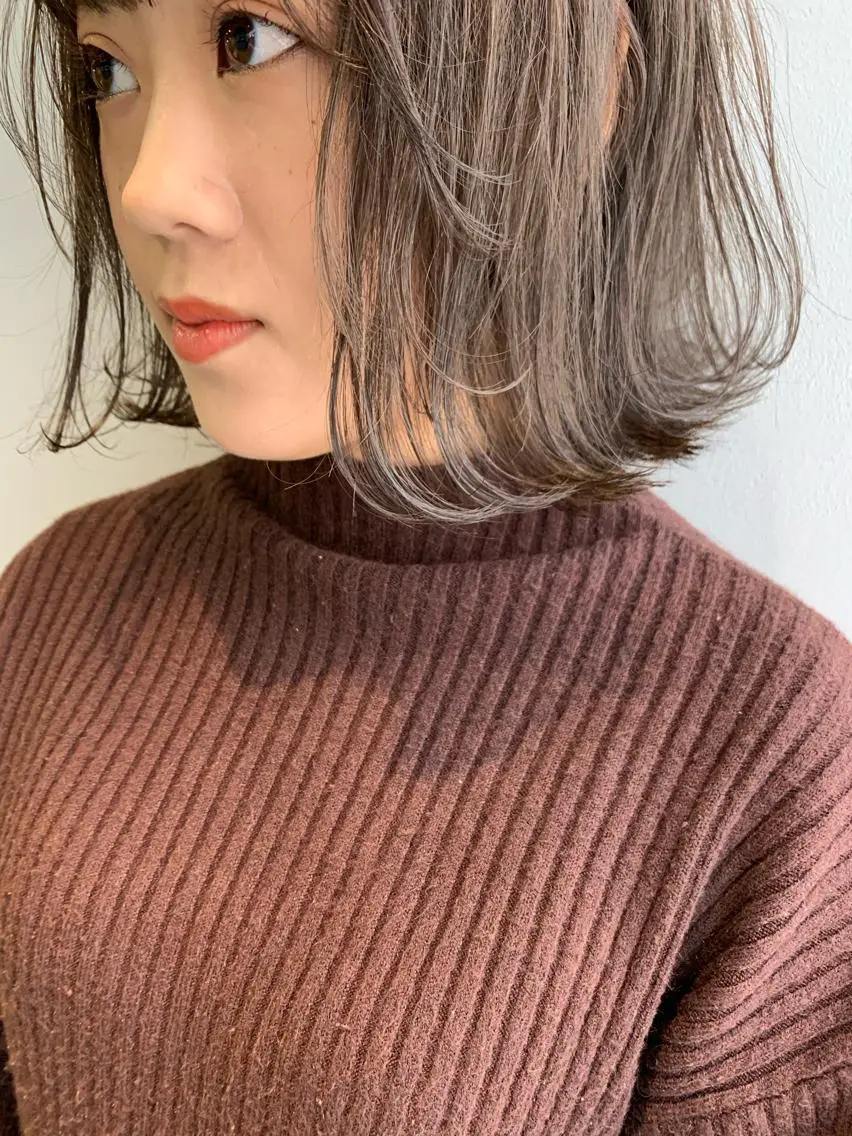 ミディアム カラー カット ヘアカラー トリートメント ヘアセット 怪我のため6月末 復帰予定田中瑞希🍃のヘアスタイル