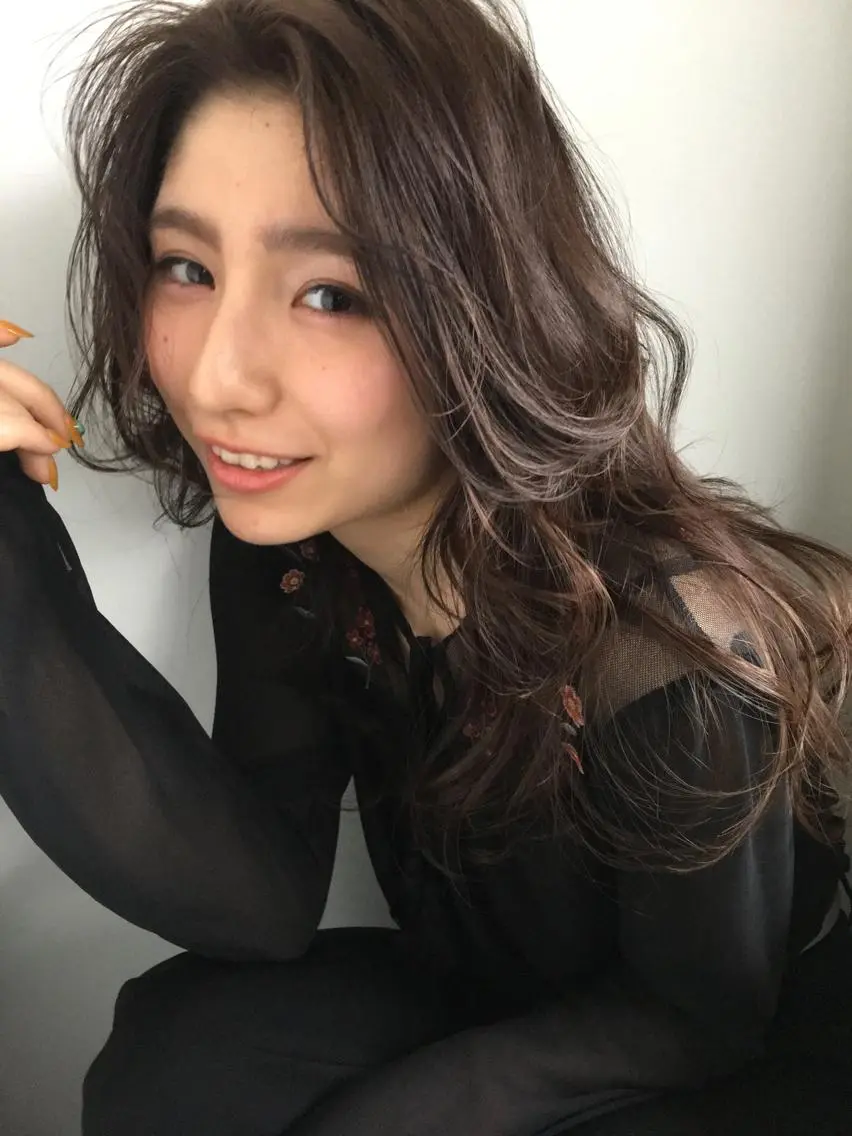 セミロング カラー パーマ 上條 航平のヘアスタイル