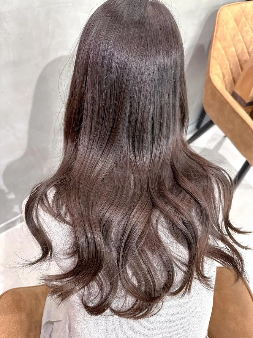 ロング カラー メンズ 銀座レイヤーカット ×シースルー前髪のヘアスタイル