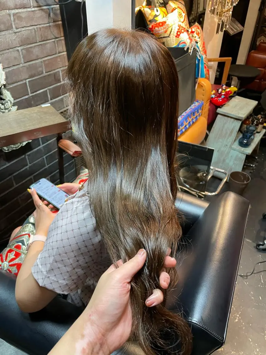 ロング ハイライト ヘアカラー 五十嵐 舞のヘアスタイル