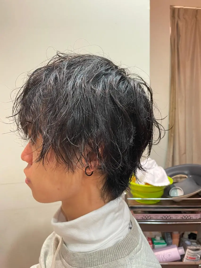 ショート パーマ メンズ カット パーマ トリートメント 🌙１９時以降通える メンズ専門　コーダイのヘアスタイル