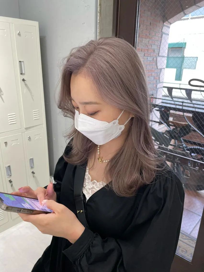 セミロング アッシュ ピンクブラウン パープルカラー ボブ 学生 当日予約大歓迎💕/ Chisatoのその他イメージ