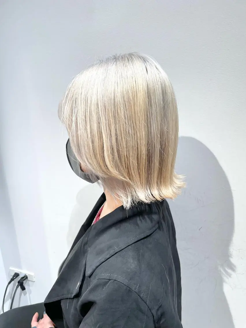 ミディアム カラー ヘアカラー トリートメント レイヤー/ハッシュ 渋谷/サッタのヘアスタイル