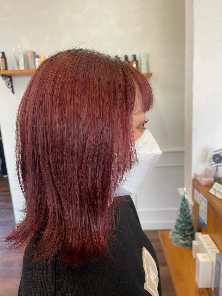 ミディアム カット ヘアカラー トリートメント 関根 沙季のヘアスタイル
