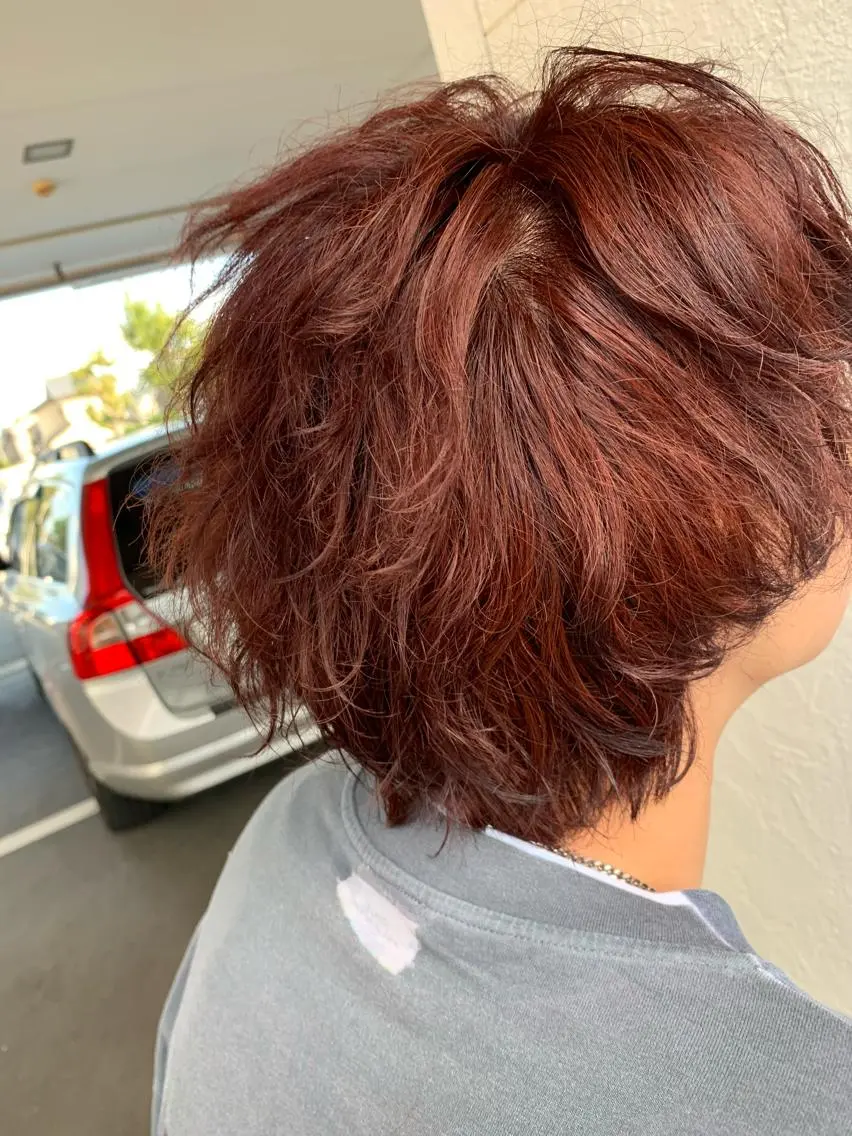 ショート カラー オレンジ Lit.豊橋 夏目のヘアスタイル