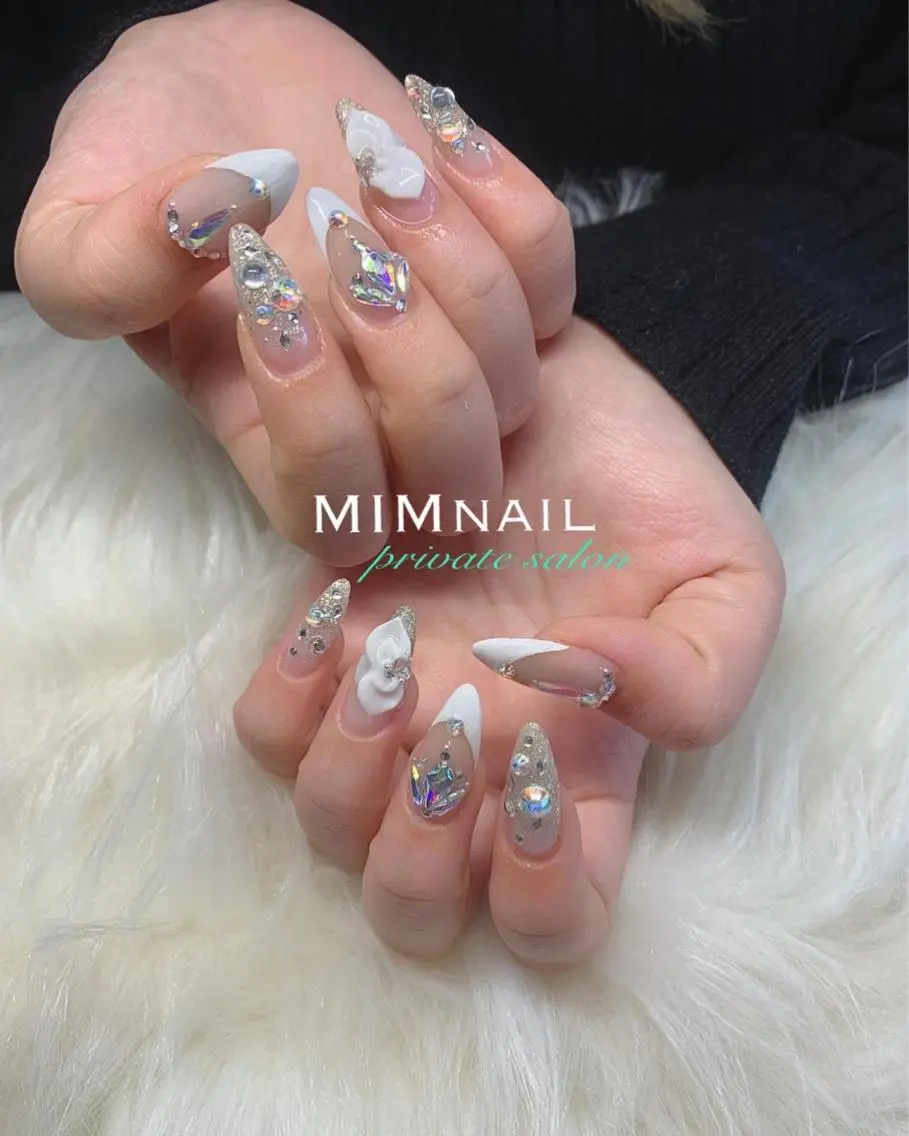 ネイル アートネイル フラワーネイル フレンチネイル 韓国ネイル ミラーネイル *・*MIMnail 1号店・*:・*のネイルデザイン