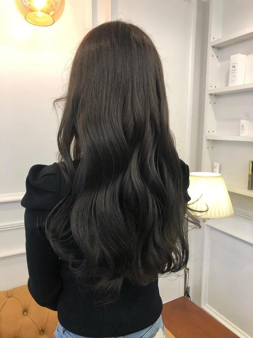 ロング ヨシンモリ 韓国風ヘア SANA推し美容師 CHISA🍒のヘアスタイル