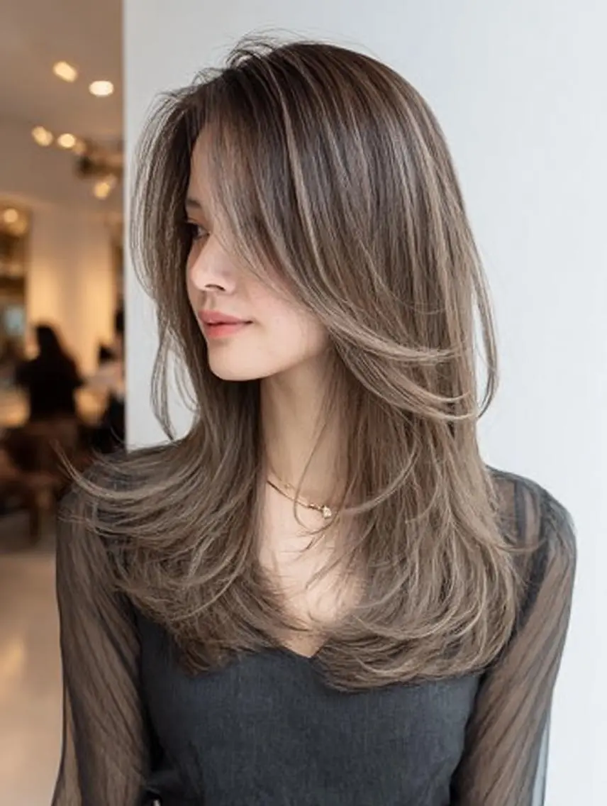 セミロング ハッシュカット 髪質改善 レイヤーカット 縮毛矯正 トリートメント カット ヘアカラー トリートメント 生艶髪&レイヤー🔔 渋谷お薦めNo.1✨のヘアスタイル