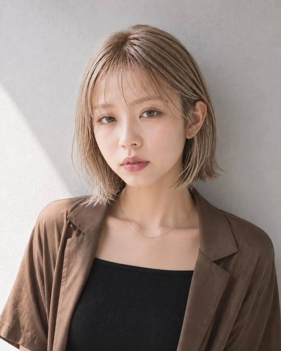 ミディアム カラーモデル募集☆ 小園彩夏のヘアスタイル